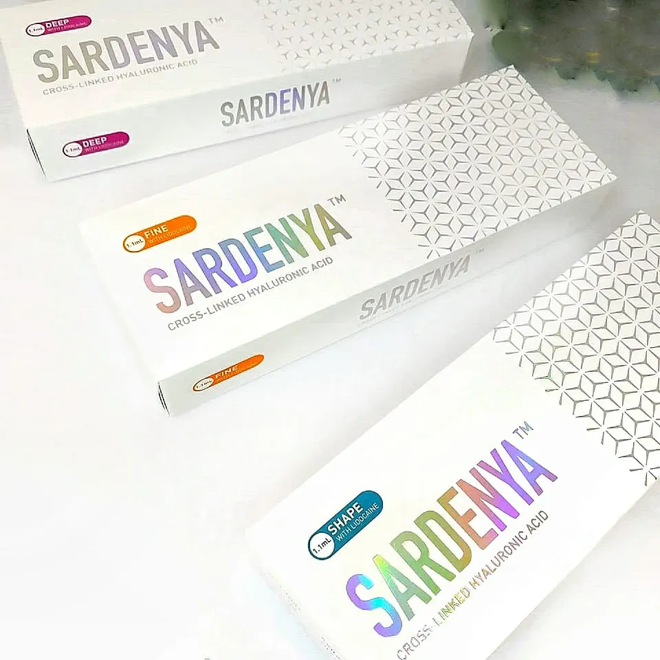 Limited qty Sardenya Cross-Linked Hyaluronic Acid Filler with Lidocaine- 1,1 ml SHAPE EXP Summer 2024
